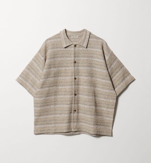 BEAUTY&YOUTH UNITED ARROWS「フェアアイル ショートスリーブ ニットシャツ」|カーディガン|BEIGE