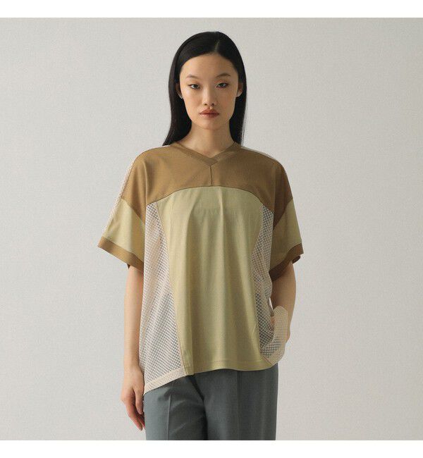 Ray BEAMS 「メッシュ キリカエ ビッグ Tシャツ」|Tシャツ・カットソー|BEIGE