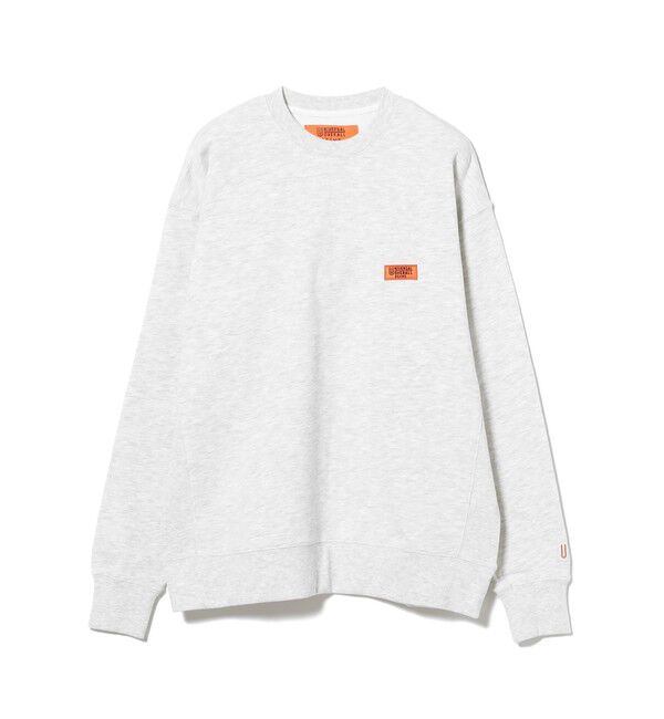 BEAMS「【別注】UNIVERSAL OVERALL / ロゴ クルーネック スウェット」|スウェット・ジャージ|TOP_GREY
