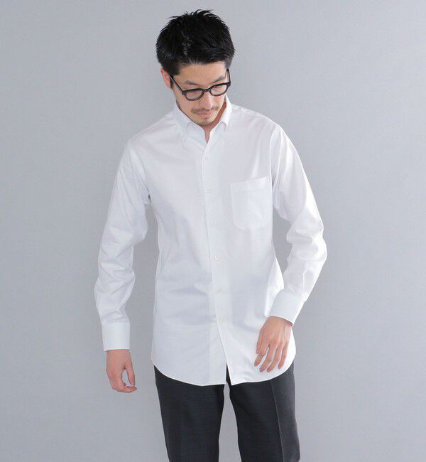 SHIPS「SHIPS: イージーアイロン 無地 イタリアンボタンダウン シャツ」|シャツ・ブラウス|