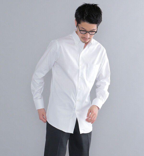 SHIPS「SHIPS: イージーアイロン 無地 イタリアンボタンダウン シャツ」|シャツ・ブラウス|