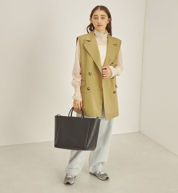 SHIPS for women「綿麻 カルゼ ダブルブレスト ジレ ◇」|ベスト・ジレ|