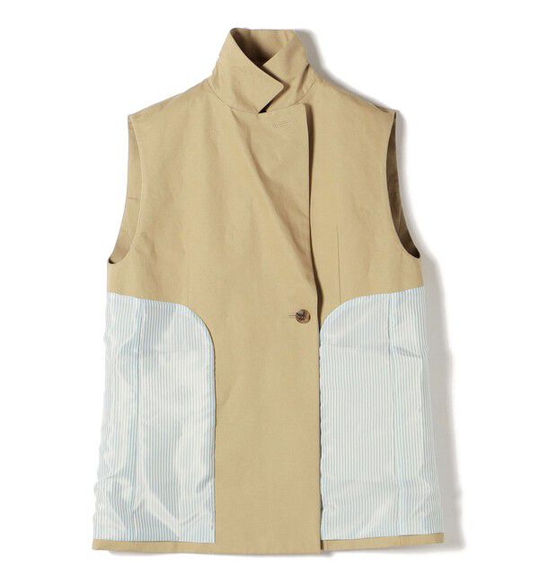 SHIPS for women「綿麻 カルゼ ダブルブレスト ジレ ◇」|ベスト・ジレ|