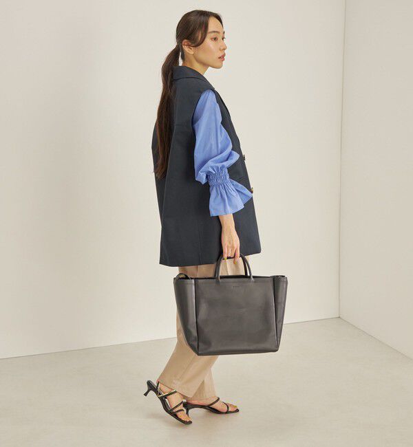 SHIPS for women「綿麻 カルゼ ダブルブレスト ジレ ◇」|ベスト・ジレ|