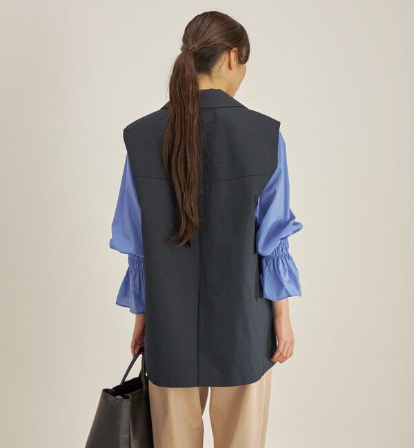 SHIPS for women「綿麻 カルゼ ダブルブレスト ジレ ◇」|ベスト・ジレ|