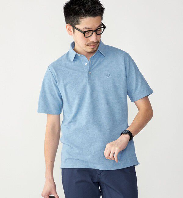 SHIPS「【WEB限定】SHIPS: 吸水速乾・UVケア Drymix（R）ワンポイントロゴ レギュラーカラー ポロシャツ」|ポロシャツ|