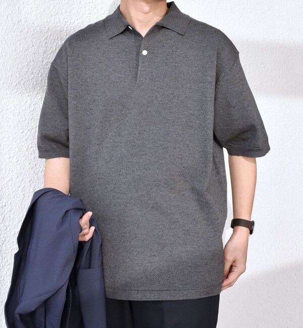 SHIPS any「SHIPS any:〈接触冷感〉ハイゲージ リネンミックス サマー ニット ポロシャツ 25SS◇」|ポロシャツ|