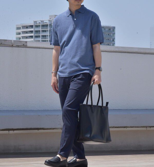 SHIPS any「SHIPS any:〈接触冷感〉ハイゲージ リネンミックス サマー ニット ポロシャツ 25SS◇」|ポロシャツ|