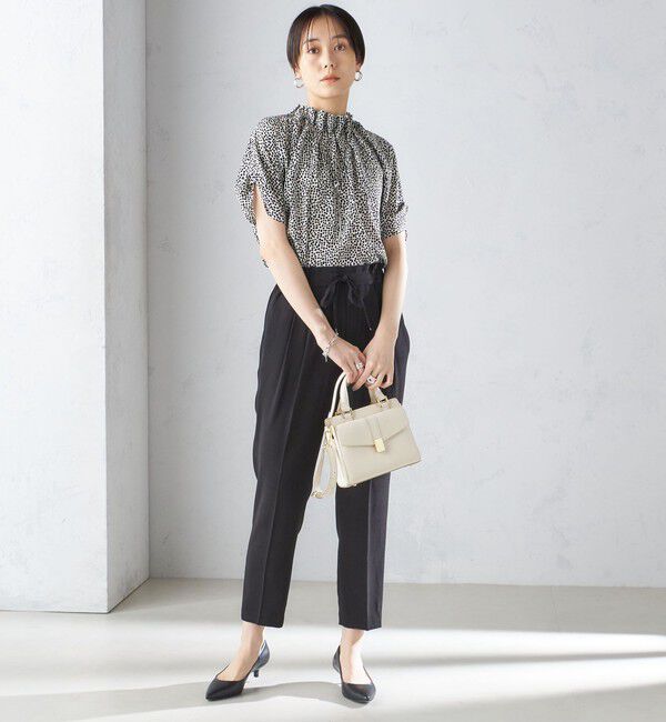 SHIPS for women「〈接触冷感 / 手洗い可能〉アセテート混 バックサテン テーパード パンツ」|その他|