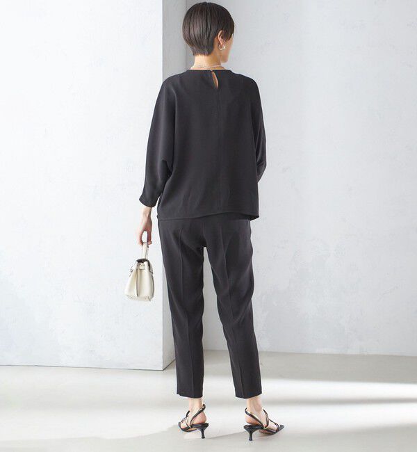 SHIPS for women「〈接触冷感 / 手洗い可能〉アセテート混 バックサテン テーパード パンツ」|その他|