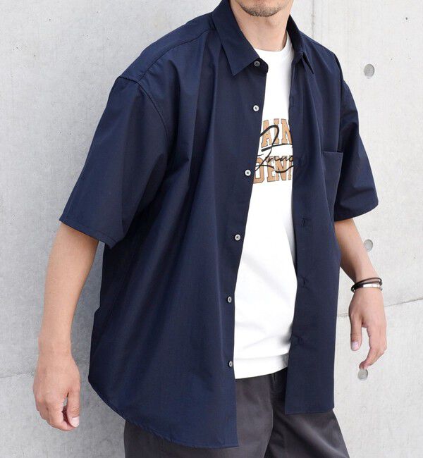 SHIPS any「SHIPS any: オーバーサイズ カラーパレット ハーフスリーブ シャツ◇」|シャツ・ブラウス|ネイビー