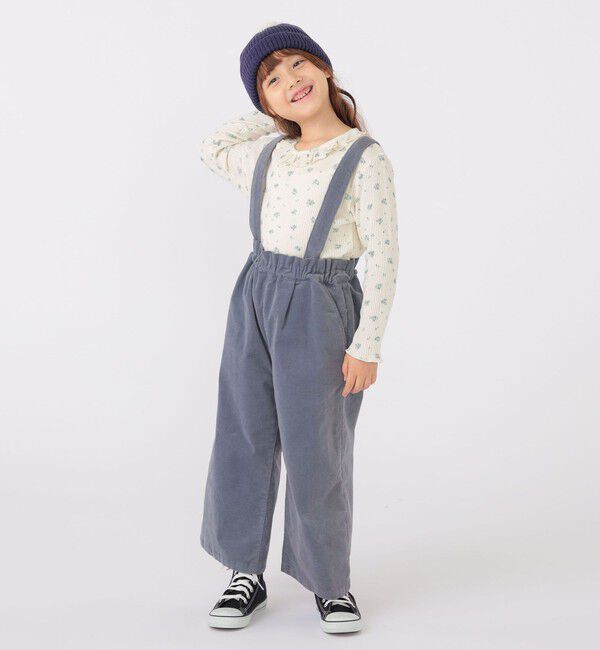 SHIPS KIDS「SHIPS KIDS:100～130cm / フラワー テキスタイル 長袖 TEE」|Tシャツ・カットソー|