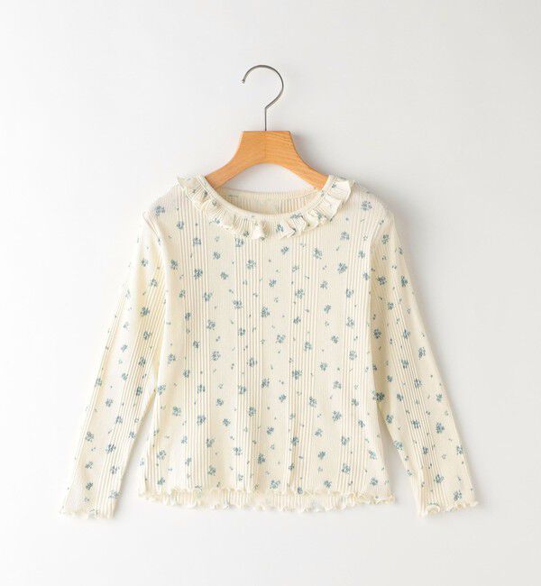 SHIPS KIDS「SHIPS KIDS:100～130cm / フラワー テキスタイル 長袖 TEE」|Tシャツ・カットソー|