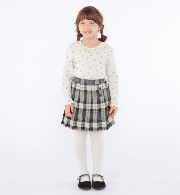 SHIPS KIDS「SHIPS KIDS:100～130cm / フラワー テキスタイル 長袖 TEE」|Tシャツ・カットソー|