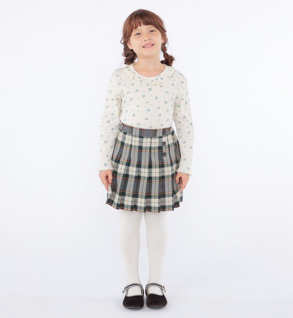 SHIPS KIDS「SHIPS KIDS:100～130cm / フラワー テキスタイル 長袖 TEE」|Tシャツ・カットソー|