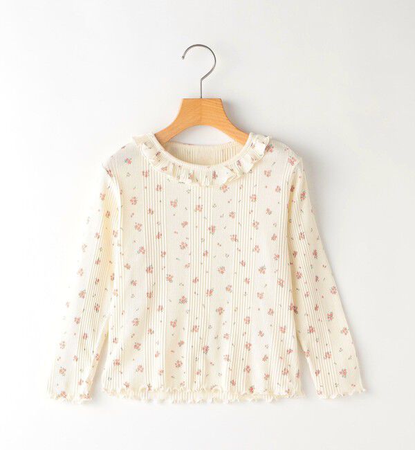 SHIPS KIDS「SHIPS KIDS:100～130cm / フラワー テキスタイル 長袖 TEE」|Tシャツ・カットソー|