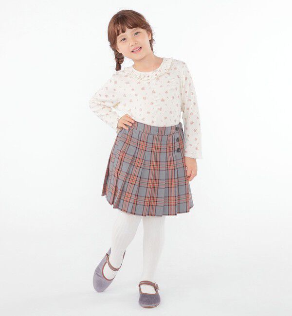 SHIPS KIDS「SHIPS KIDS:100～130cm / フラワー テキスタイル 長袖 TEE」|Tシャツ・カットソー|