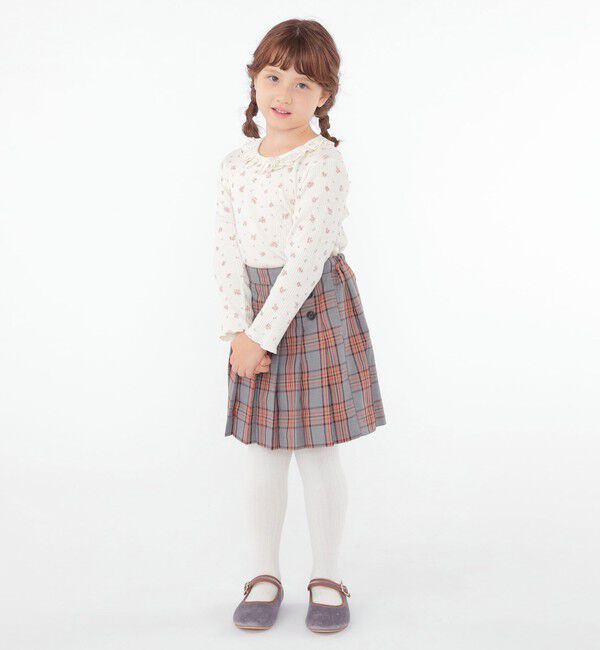 SHIPS KIDS「SHIPS KIDS:100～130cm / フラワー テキスタイル 長袖 TEE」|Tシャツ・カットソー|