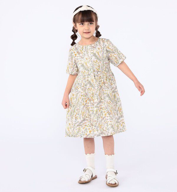 SHIPS KIDS「SHIPS KIDS:100～130cm / リバティ 半袖 ワンピース」|ワンピース|