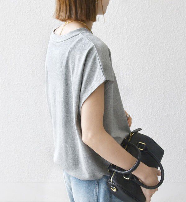 SHIPS any「SHIPS any:〈接触冷感/汗染み防止加工/洗濯機可能〉ドロスト フレンチスリーブ TEE」|Tシャツ・カットソー|