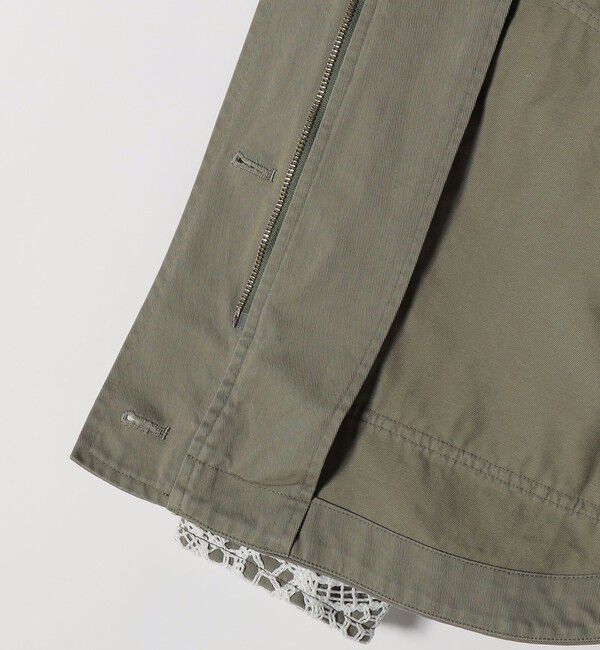 SHIPS any「SHIPS any:〈洗濯機可能〉コットン レース 切替 ミリタリー ジャケット ブルゾン」|ブルゾン・スタジャン|