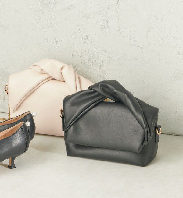 SHIPS for women「《予約》【SHIPS別注】kaene: 2WAY リボン バッグ」|ショルダー・メッセンジャー|ブラック