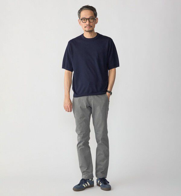 SHIPS「SHIPS:〈接触冷感/ 手洗い可能〉ラミー ニット Tシャツ」|ニット・セーター|