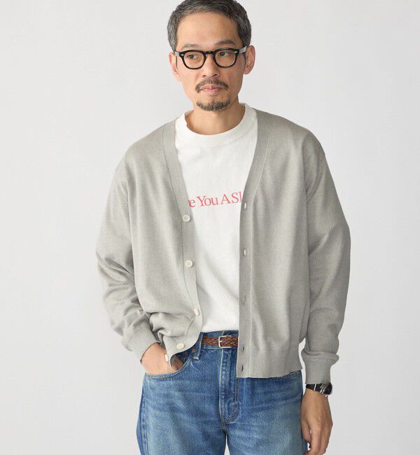 SHIPS「SHIPS:〈接触冷感/ 手洗い可能〉ラミー Vネック カーディガン」|カーディガン|