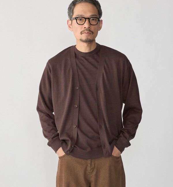 SHIPS「SHIPS:〈接触冷感/ 手洗い可能〉ラミー Vネック カーディガン」|カーディガン|