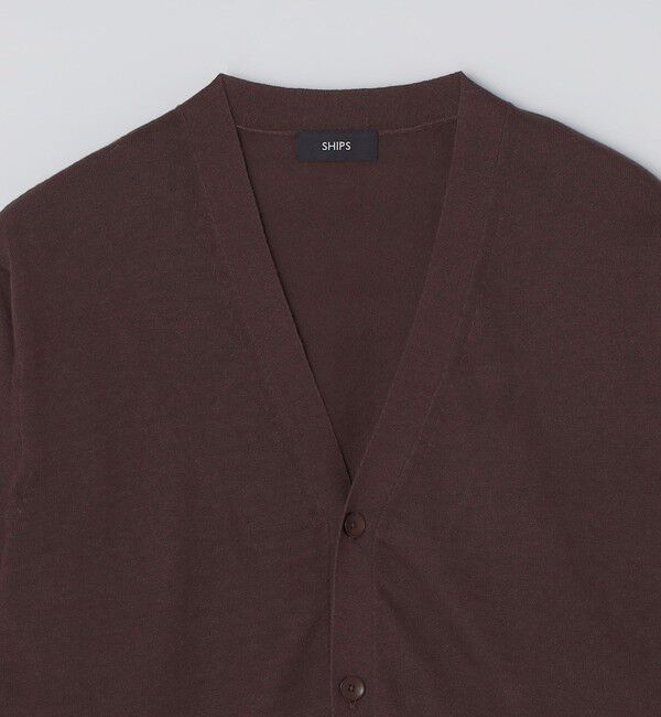 SHIPS「SHIPS:〈接触冷感/ 手洗い可能〉ラミー Vネック カーディガン」|カーディガン|