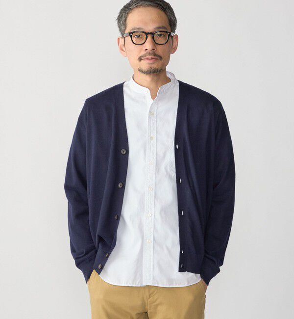 SHIPS「SHIPS:〈接触冷感/ 手洗い可能〉ラミー Vネック カーディガン」|カーディガン|