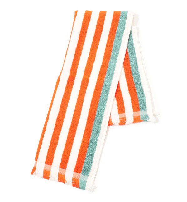 TOMORROWLAND HOME「コットンストライプフェイスタオル」|タオル|26 オレンジ系