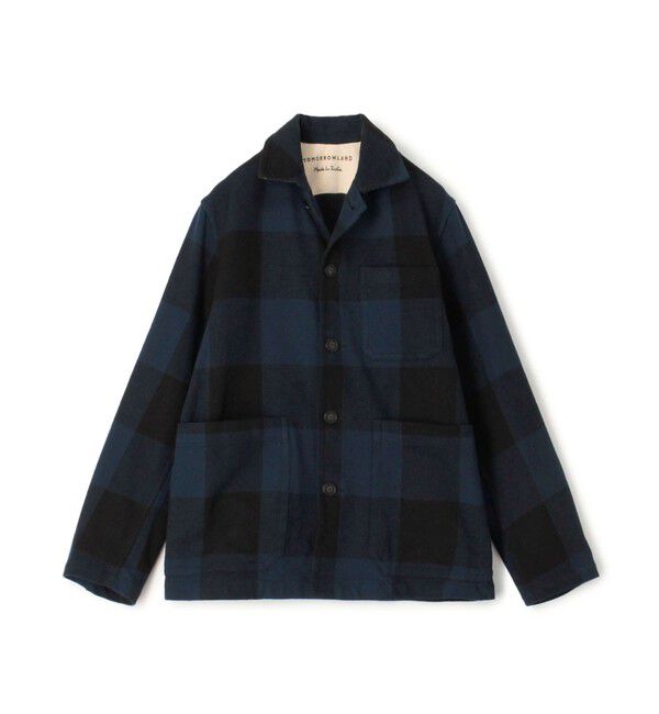 TOMORROWLAND MENS「インドコットンネル ブルゾン」|ブルゾン・スタジャン|68 ネイビー系