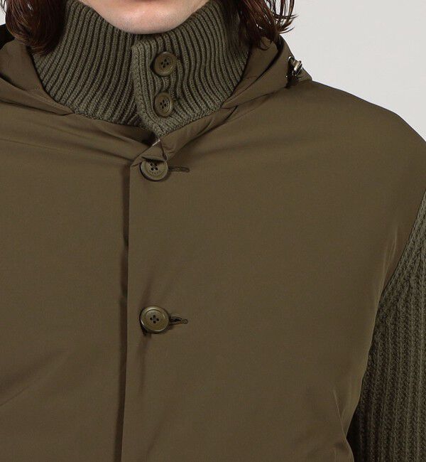 TOMORROWLAND BUYING WEAR「HERNO ナイロンコンビ フーデッド ニットブルゾン」|ブルゾン・スタジャン|