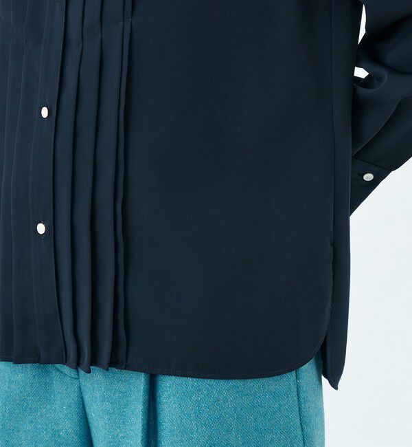 Ballsey「スムースサテン ピンタックブラウス」|シャツ・ブラウス|
