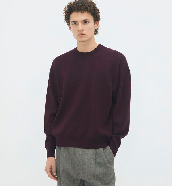 CABaN「コットンカシミヤ クルーネックプルオーバー」|ニット・セーター|