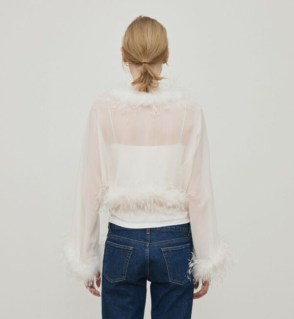 DES PRES「クレープ デシン ファーボレロ」|シャツ・ブラウス|