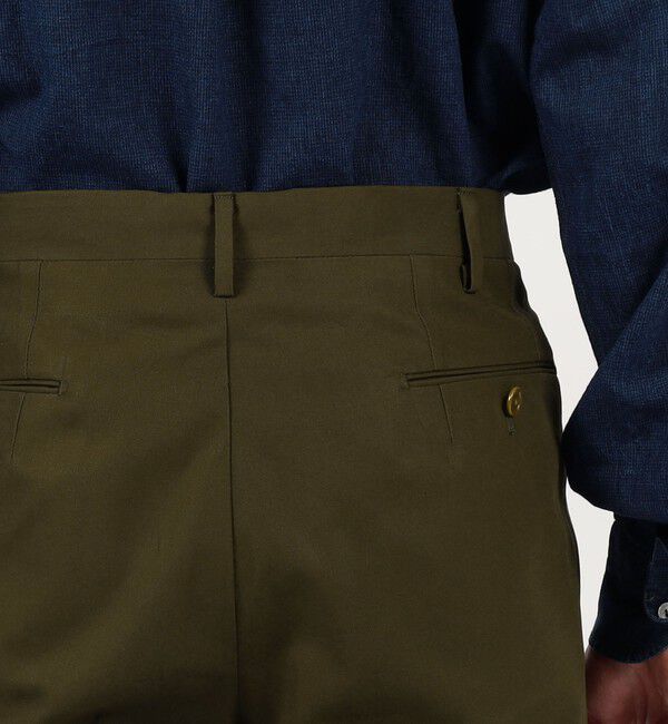 TOMORROWLAND MENS「コットンギャバジン 2プリーツスラックス」|スラックス|