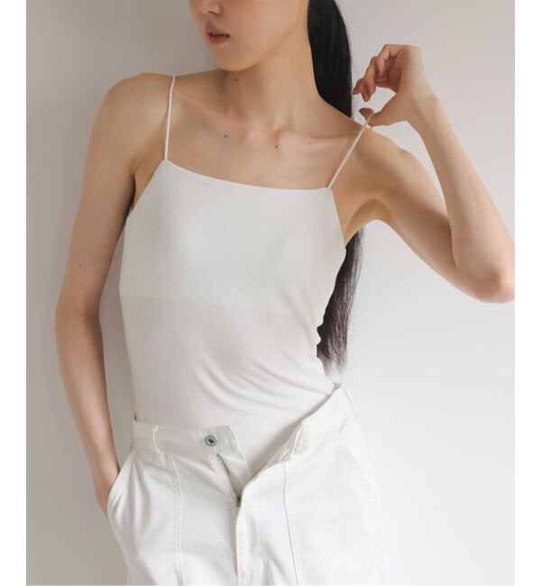 EMILYWEEK「《追加4》オーガニックコットン混 ストレッチブラキャミソール」|インナー|ホワイト