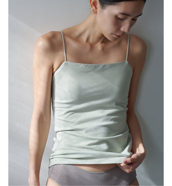 EMILYWEEK「《追加4》オーガニックコットン混 ストレッチブラキャミソール」|インナー|グリーン