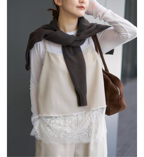 IENA「《追加》レースヘムキャミソール」|シャツ・ブラウス|