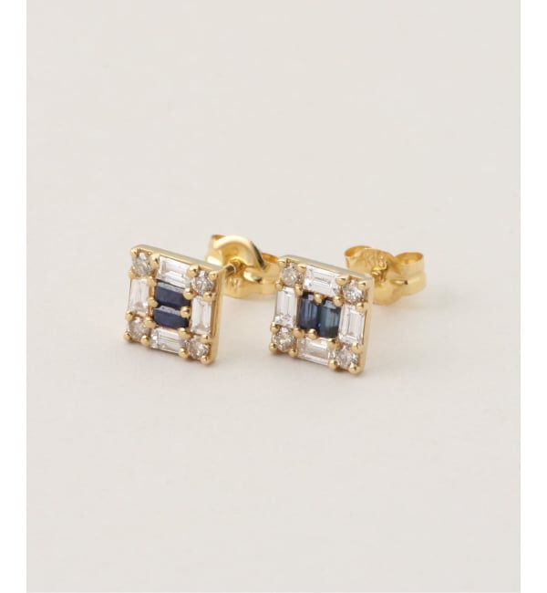 IENA「GIGI/ジジ Classic square earring ピアス(両耳) I10059」|ピアス|ブルー A