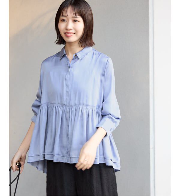 SLOBE IENA「《追加》ペプラムティアード ブラウス」|シャツ・ブラウス|