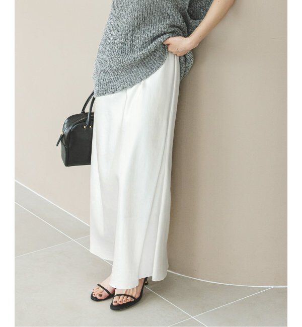 NOBLE「《追加》ナローAラインサテンスカート 2」|スカート|