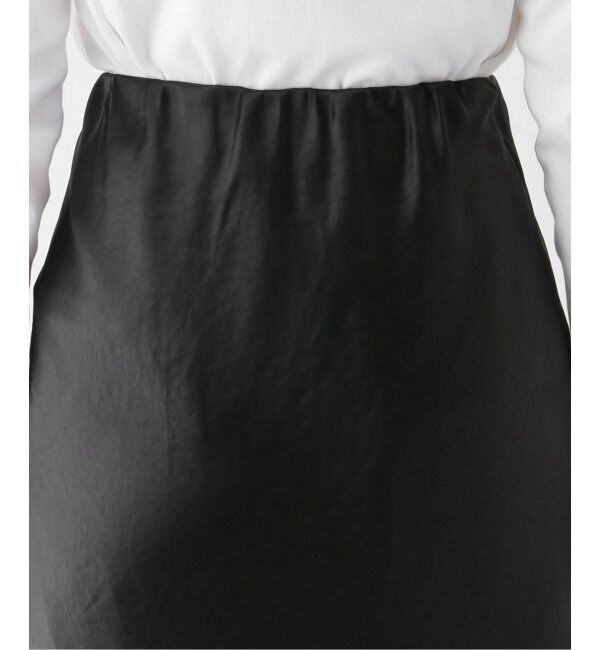 NOBLE「《追加》ナローAラインサテンスカート 2」|スカート|