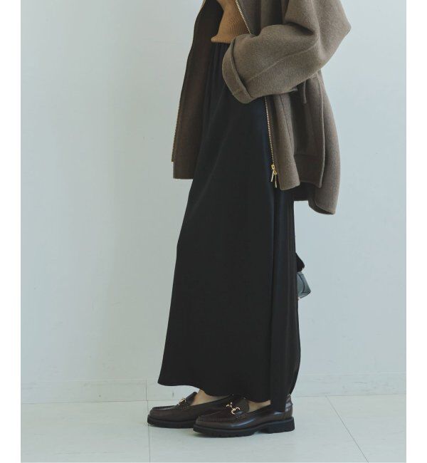 NOBLE「《追加》ナローAラインサテンスカート 2」|スカート|