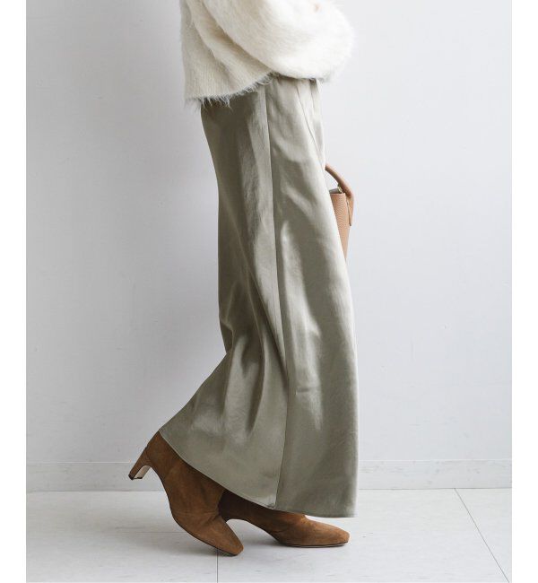 NOBLE「《追加》ナローAラインサテンスカート 2」|スカート|