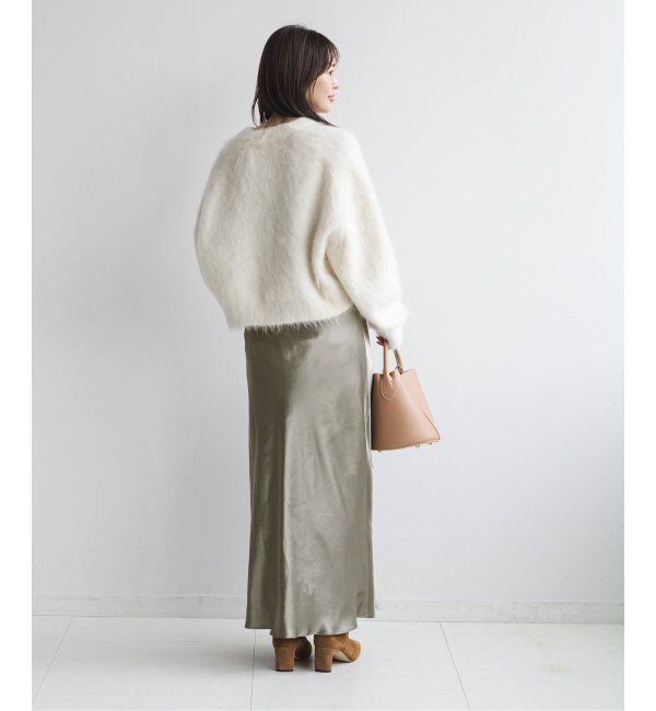 NOBLE「《追加》ナローAラインサテンスカート 2」|スカート|