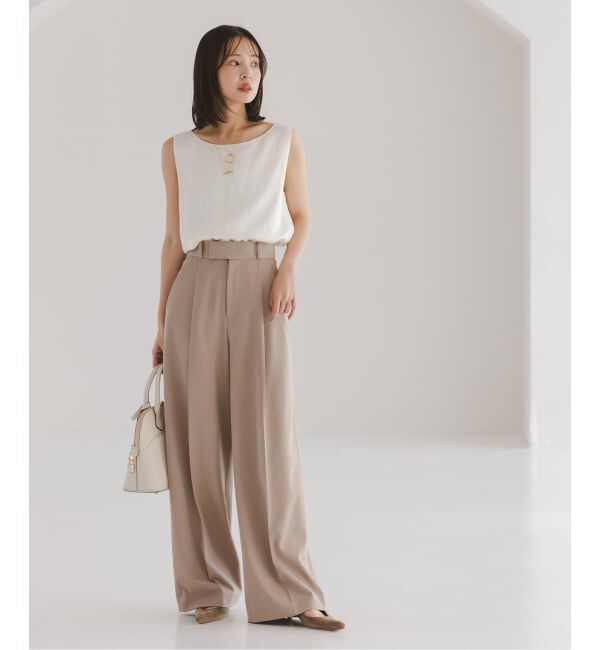 NOBLE「《セットアップ対応》リンクルサテン2WAYタンク」|シャツ・ブラウス|