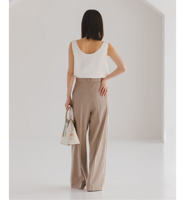 NOBLE「《セットアップ対応》リンクルサテン2WAYタンク」|シャツ・ブラウス|